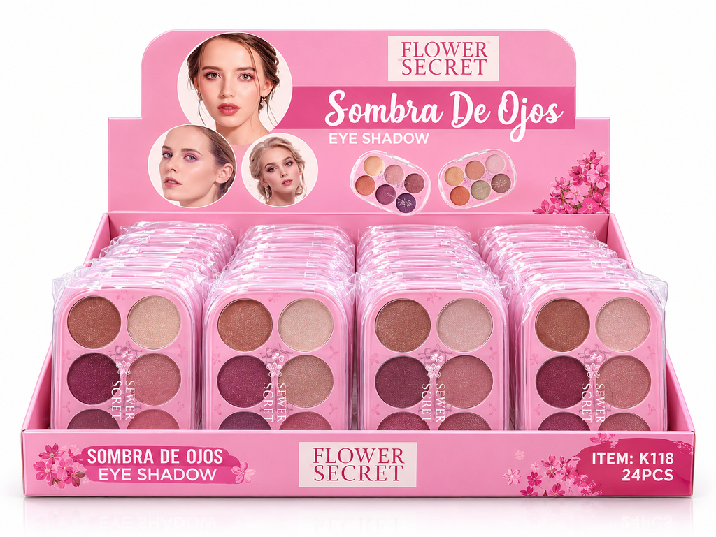 SOMBRA DE OJOS 6 TONOS OVAL - FLOWER SECRET B*24